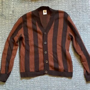 Dandy Del Mar Striped Men's Cardigan Sweater